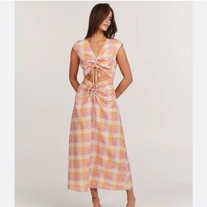 NWT CHARLIE HOLIDAY MADONNA MIDI DRESS, Size Small (US 4)